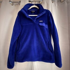 Patagonia Women’s Re-Tool Snap-T Fleece Pullover - Vibrant Royal Blue, Size XL